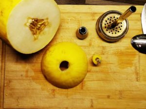 Honigmelone mit Loch - Shisha Fruchtkopf